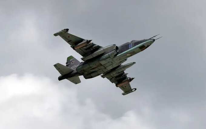 В районе Соледара разбился российский штурмовик Су-25